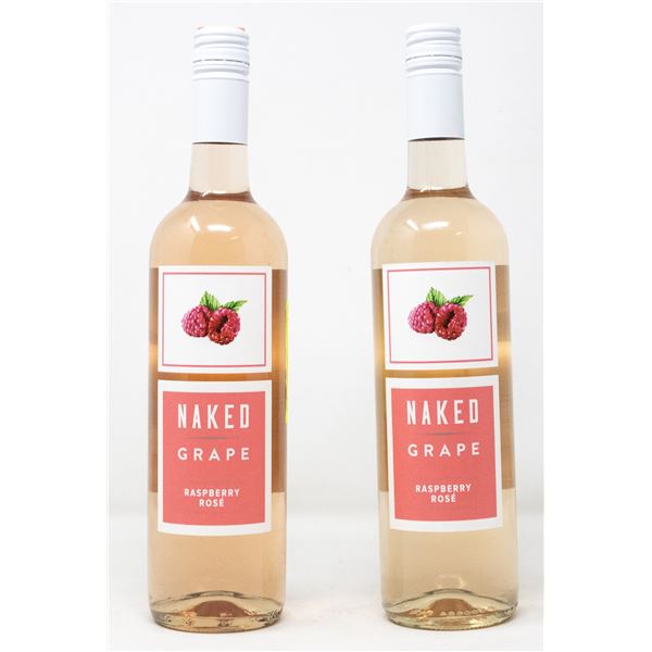 2 BOTTLES OF NAKED GRAPE RASPBERRY ROSÉ