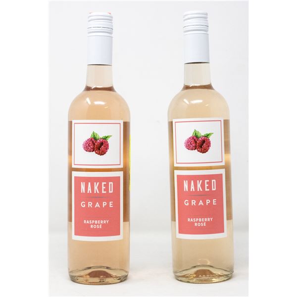 2 BOTTLES OF NAKED GRAPE RASPBERRY ROSÉ