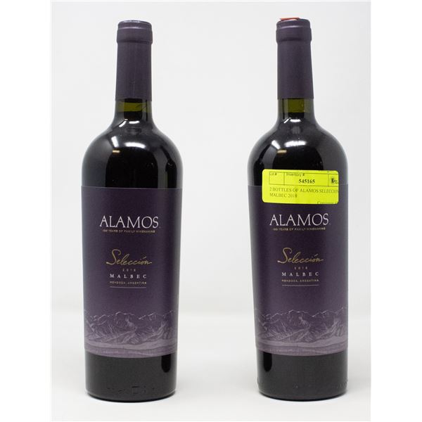 2 BOTTLES OF ALAMOS SELECCION MALBEC 2018