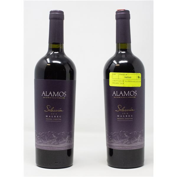 2 BOTTLES OF ALAMOS SELECCION MALBEC 2018