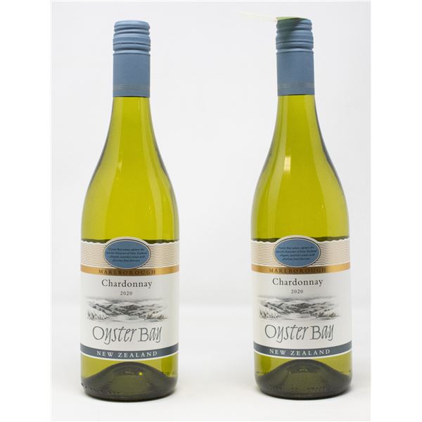 2 BOTTLES OF OYSTER BAY CHARDONNAY 2020