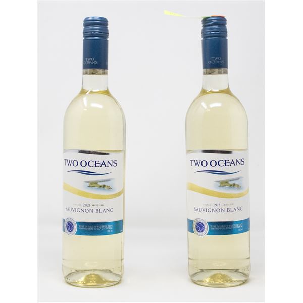2 BOTTLES OF TWO OCEANS SAUVIGNON BLANC 2021
