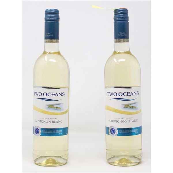 2 BOTTLES OF TWO OCEANS SAUVIGNON BLANC 2021