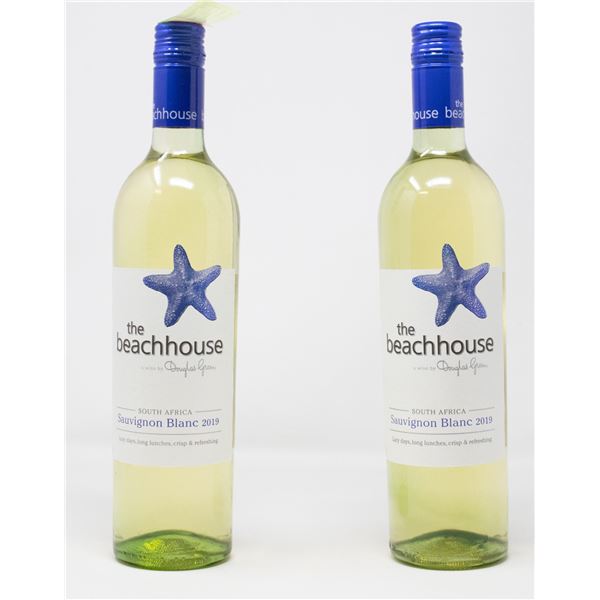 2 BOTTLES OF THE BEACHHOUSE SAUVIGNON BLANC 2019