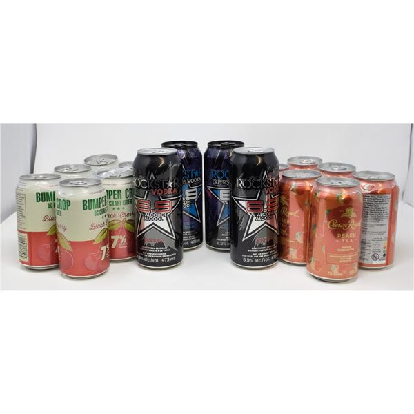 16 PACK OF ASSORTED MIXED DRINKS