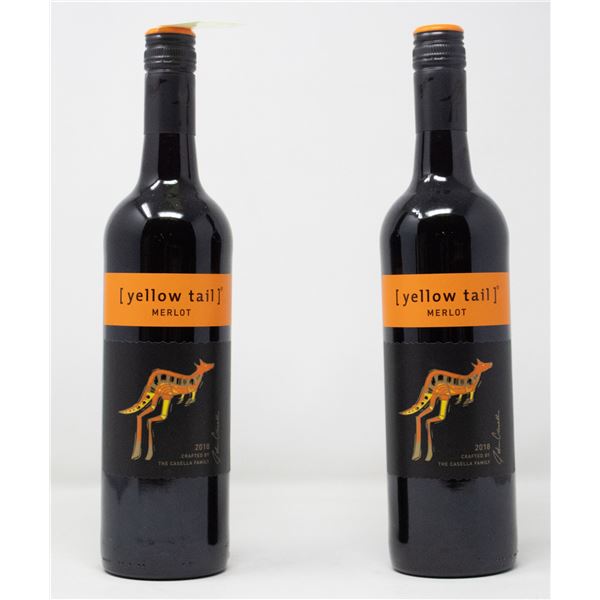 2 BOTTLES OF YELLOW TAIL MERLOT 2018