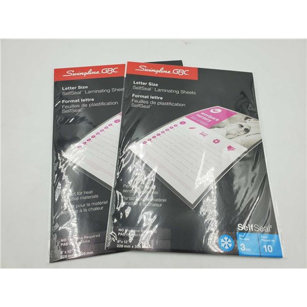 Swingline Letter Size SelfSeal Laminating Sheets (2 x 10)