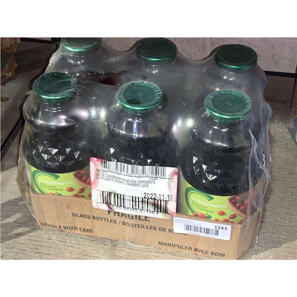 Case of Compliments Organic Cranberry Juice