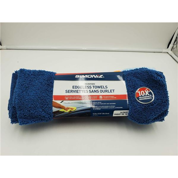 Simoniz Microfibre Edgelss Towels (14pk)