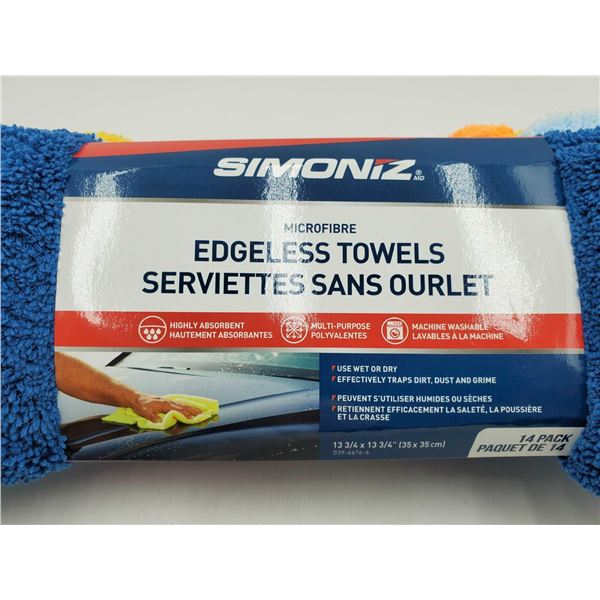 Simoniz Microfibre Edgelss Towels (14pk)