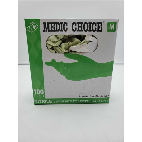 Medic Choice Nitrile Gloves-Powder Free (M) 100pcs
