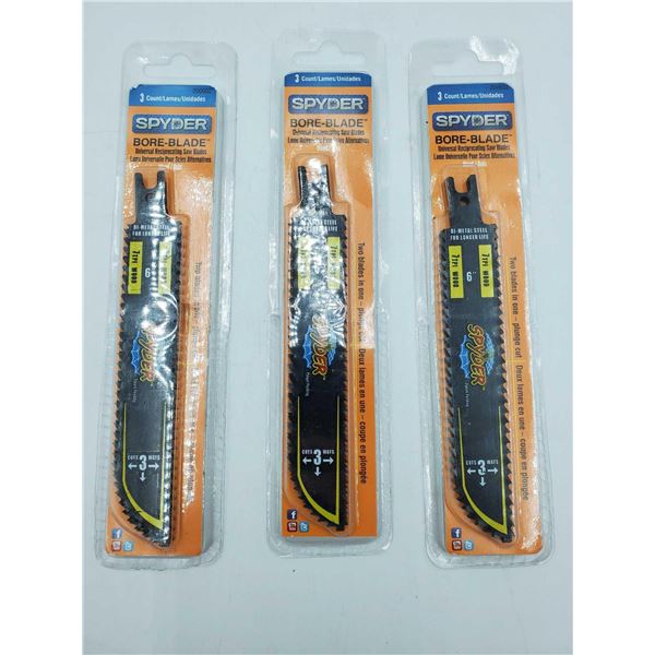 Spyder Bore-Blade Universal Wood Reciprocating Saw Blades (3 x 6in)