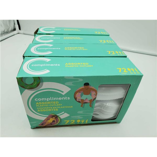 Compliments Assorted Plastic Cutlery (4 x 72)
