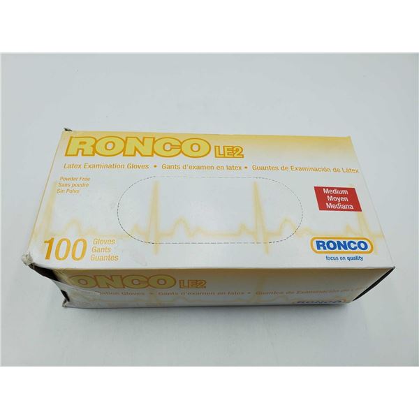 Ronco Latex Examination Gloves (M) 100gloves