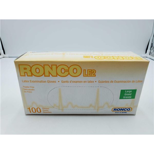 Ronco Latex Examination Gloves (M) 100gloves