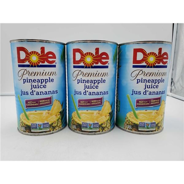 Dole Premium Pineapple Juice (3 x 1.36L)