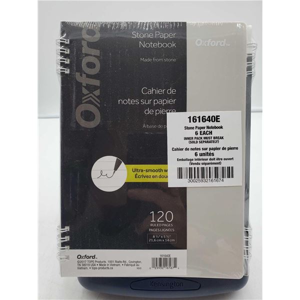 Lot of 6 Oxford Stone Paper Notebook (8x5in x 5.5in)