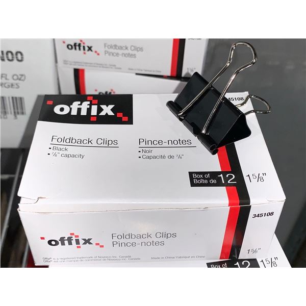 Offix Foldback Clips 1-5/8" - Box of 12