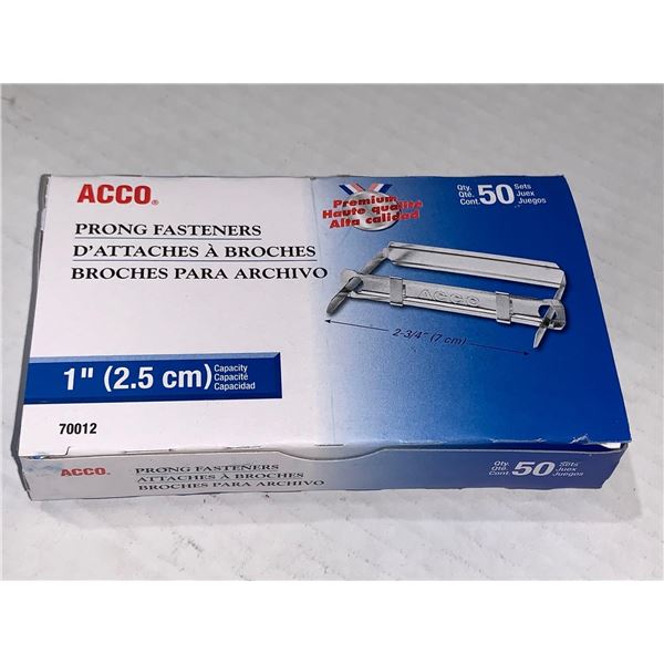 Acco Prong Fasteners 1" - 50 Count