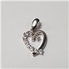 Image 1 : 10K White Gold Cz 0.9G Pendant, Value $500