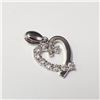 Image 2 : 10K White Gold Cz 0.9G Pendant, Value $500