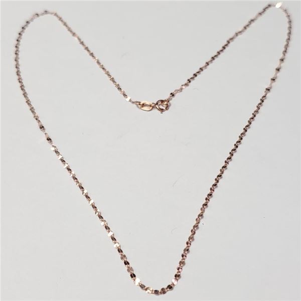 18K Rose Gold 0.78G 16" Necklace,  Value $320