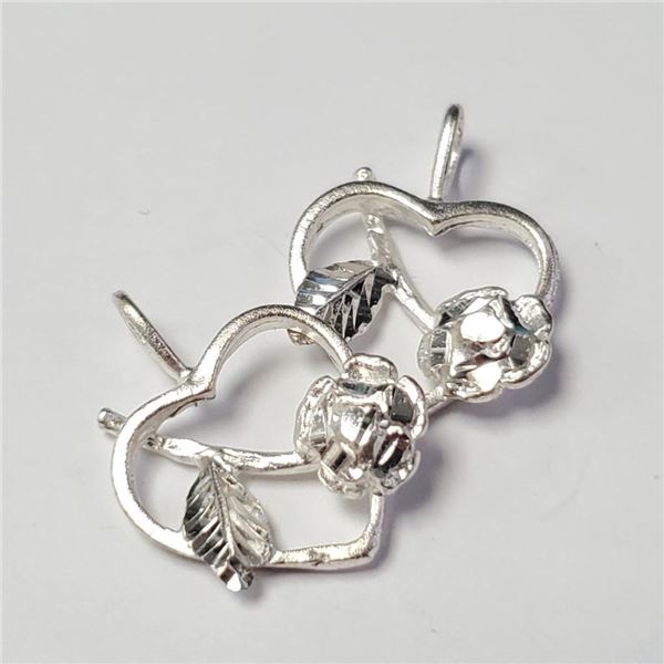 .925 Hand carved Silver 2 Pendant Set