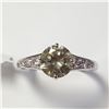 Image 1 : 14K White Gold Diamond (1.6Ct,Si1,) Light Pink Diamond(0.08ct) Ring Appraised $15.975.00