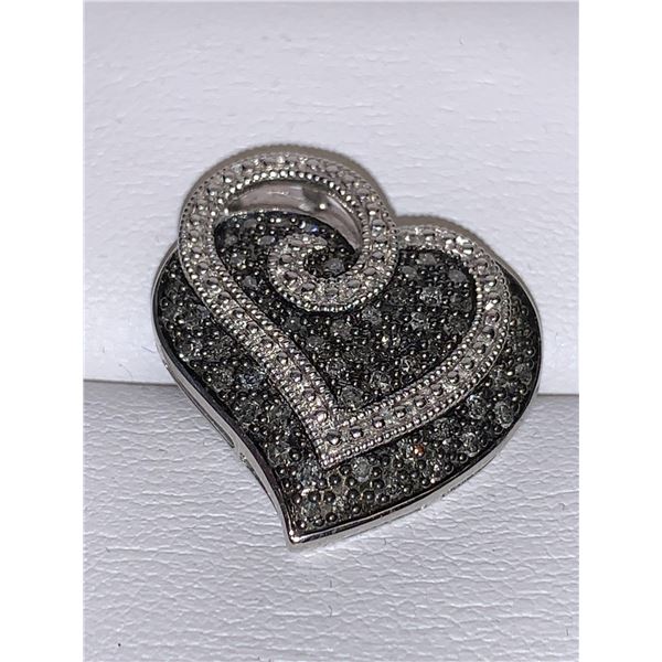 Heart Shaped Natural Diamond cluster Pendant with Appraisal Certificate $1900.00