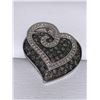 Image 1 : Heart Shaped Natural Diamond cluster Pendant with Appraisal Certificate $1900.00