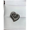 Image 2 : Heart Shaped Natural Diamond cluster Pendant with Appraisal Certificate $1900.00