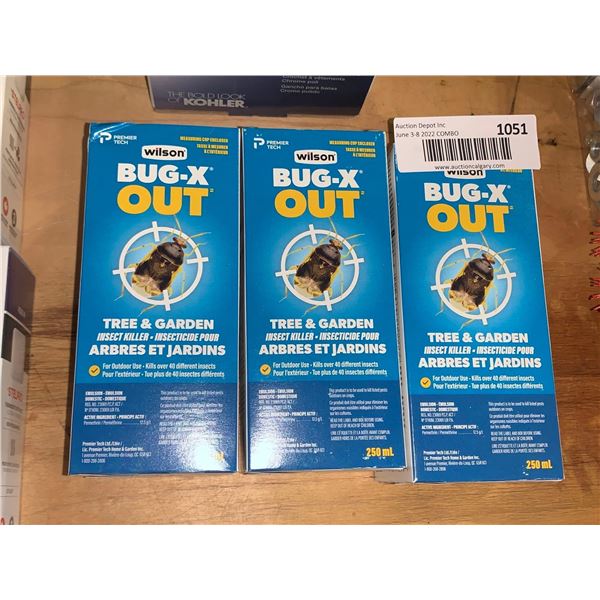 Wilson Bug-X Out Tree & Garden Insect Killer Lot of 3x 250ml