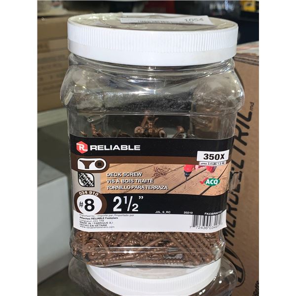 Reliable #8 Deck Screw, 2.5" - 350 Count