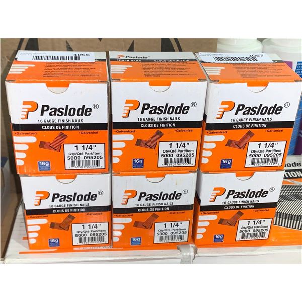 Paslode 16 Guage 1-1/4" Galvanized Finishing Nails Lot of 6 x 5000 Count