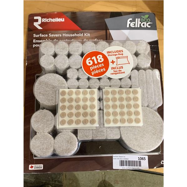 New Eco Feltac 618 Piece Surface Saver, household Kit with storage bag