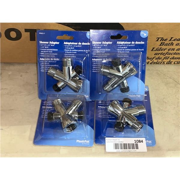 Lot of 4 Plumbpak Shower Adapter
