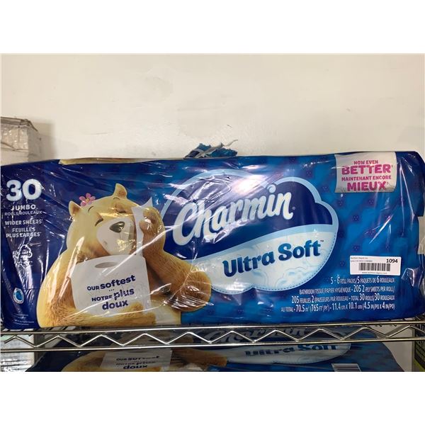 Charmin Ultra Soft 2 Ply Bathroom Tissue 30 Jumbo Rolls