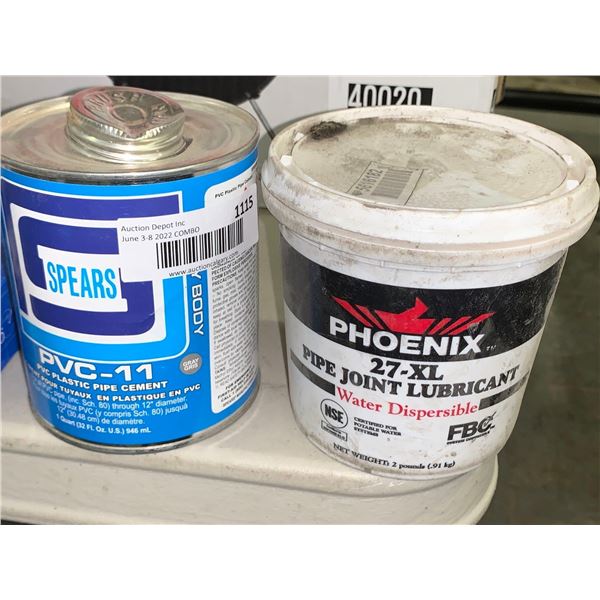 Spears PVC Pipe Cement 946ml & Phoenix Pipe Joint Lube 2 Lbs