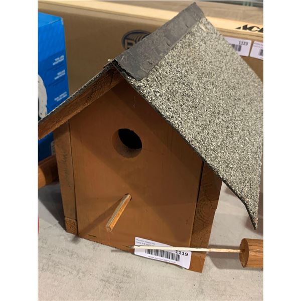 New Handmade Wooden, Shingled Bird House