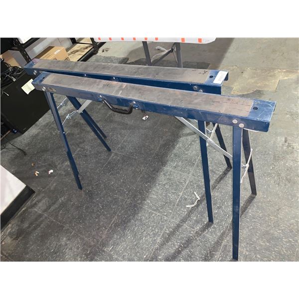 Lot of 2 Folding Metal Workhorses with Carry Handles