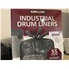 Image 1 : Kirkland Industrial Drum Liner Garbage Bags 55 Gallon Size - 60 Count
