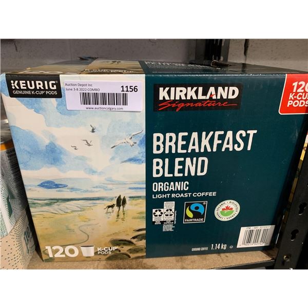 Kirkland Breakfast Blend Organic K-Cup Style Coffee Pods 120 Count