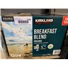 Image 1 : Kirkland Breakfast Blend Organic K-Cup Style Coffee Pods 120 Count