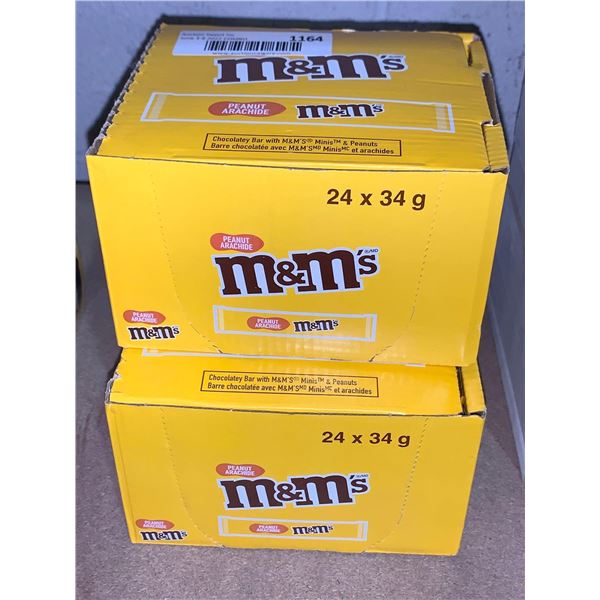 M&M Peanut Candy Bars Lot of 2- 24x34g