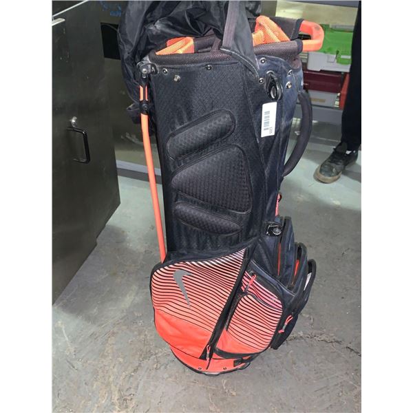 Orange & Black Free Standing Gold Bag with Cover