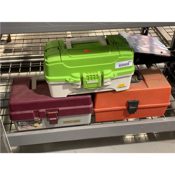 Lot of 3 Fishing Tackle Boxes