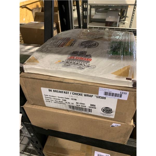 BK Breakfast Chickie Wrap 2X 2500 Count