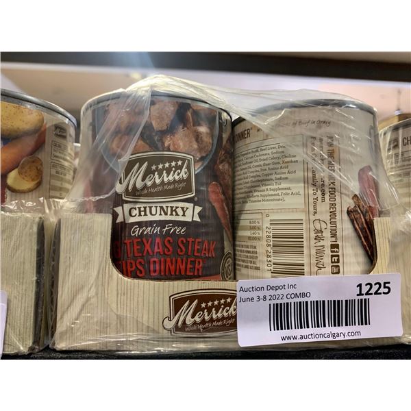 Merrick Grain Free Texas Steak Tips Dinner Wet Dog Food 12x 360g
