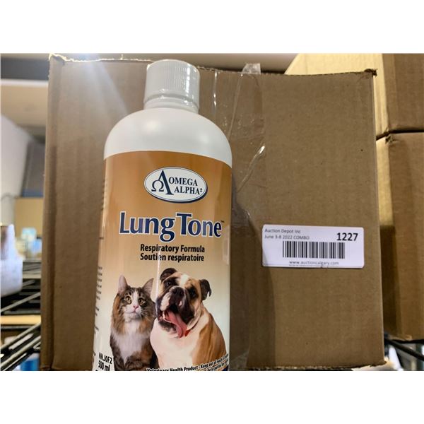 Omega Alpha Lung Tone Pet Supplement Case of 12 Bottles