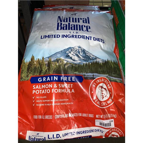 Natural Balance Limited Ingredient, Grain Free Sal mon & Sweet Potato Dog Kibble 24 Lbs